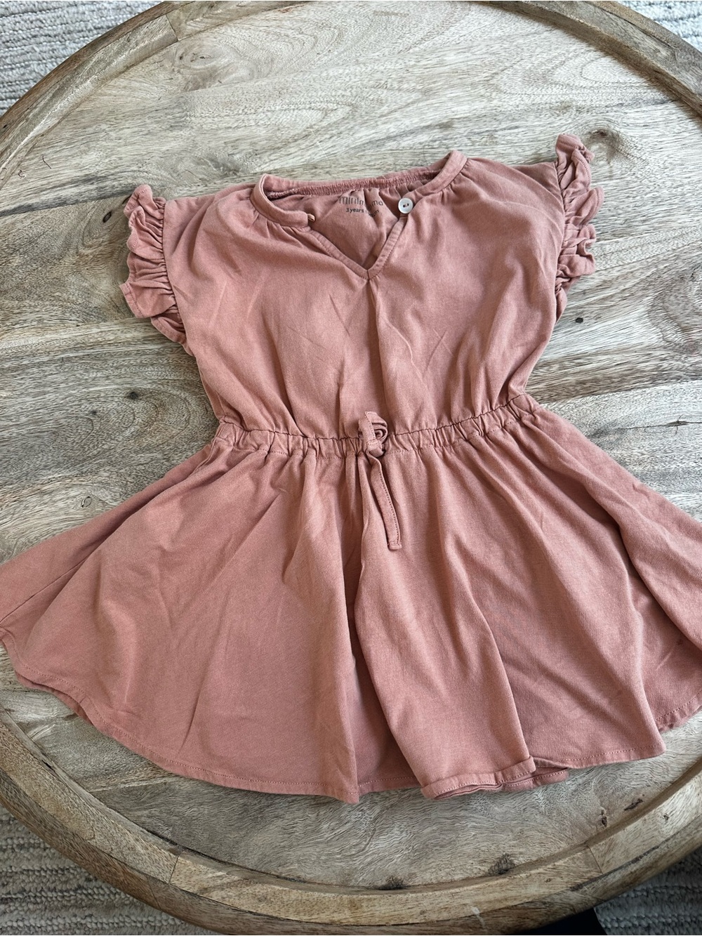 Minimallisma Dusty Rose Flutter Sleeve Dress Size 3